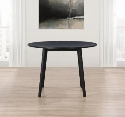 Willa Black Round Dining Table