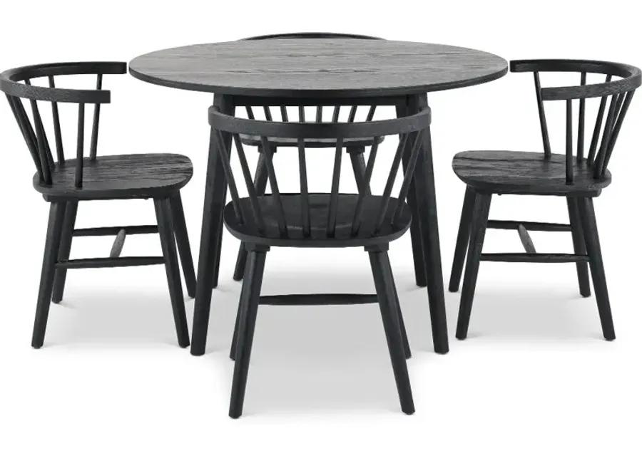 Willa Black 5 Piece Dining Set