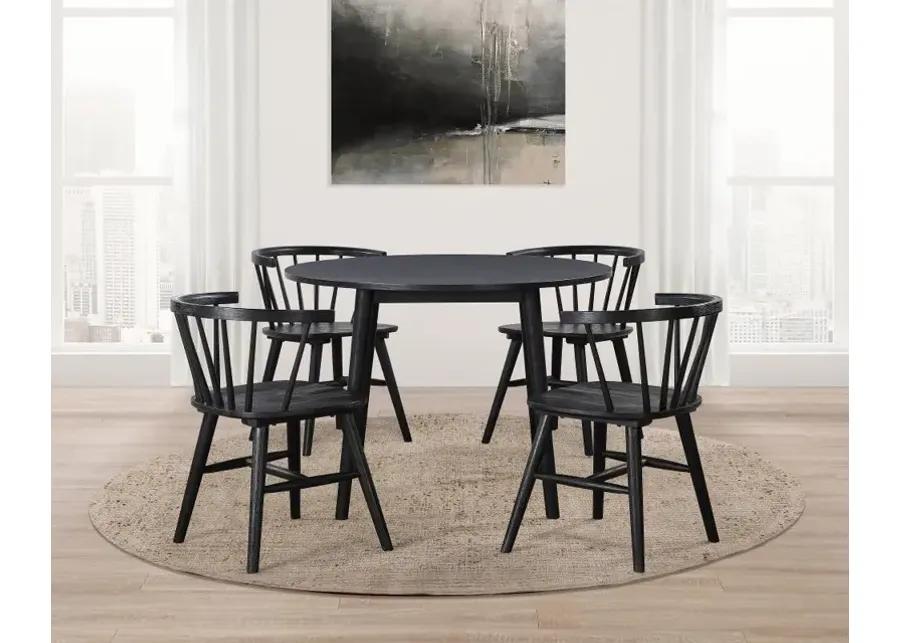 Willa Black 5 Piece Dining Set