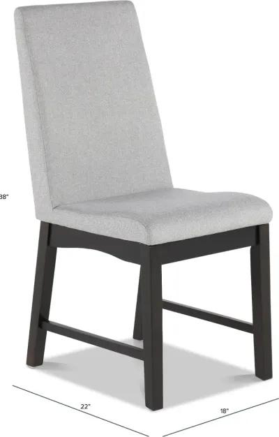 Maywood Espresso Brown and Gray Dining Chair