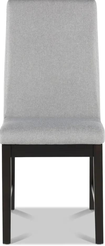 Maywood Espresso Brown and Gray Dining Chair