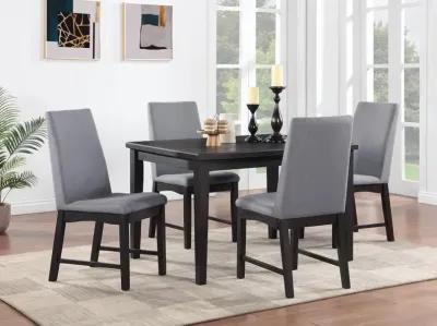 Maywood Espresso Brown and Gray Dining Chair