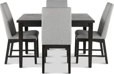 Maywood Espresso Brown and Gray 5 Piece Dining Set