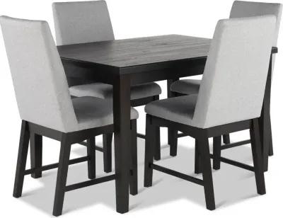 Maywood Espresso Brown and Gray 5 Piece Dining Set