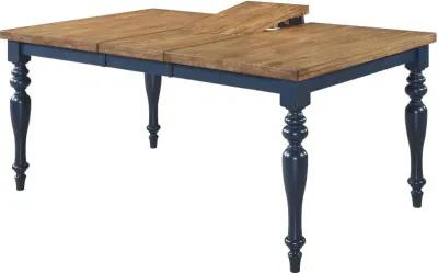 Carmen Oak and Blue 5 Piece Dining Set