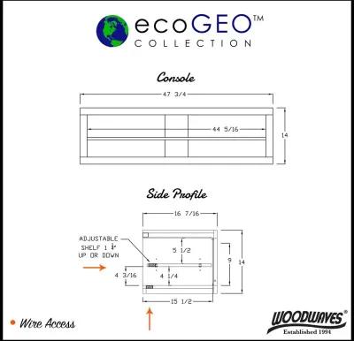 Eco Geo Gray Wall Mounted TV Stand