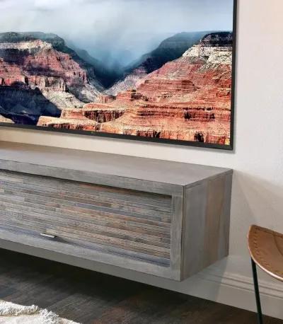 Eco Geo Gray Wall Mounted TV Stand