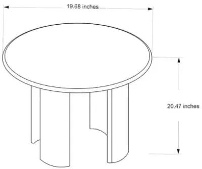 Abacus Marble End Table