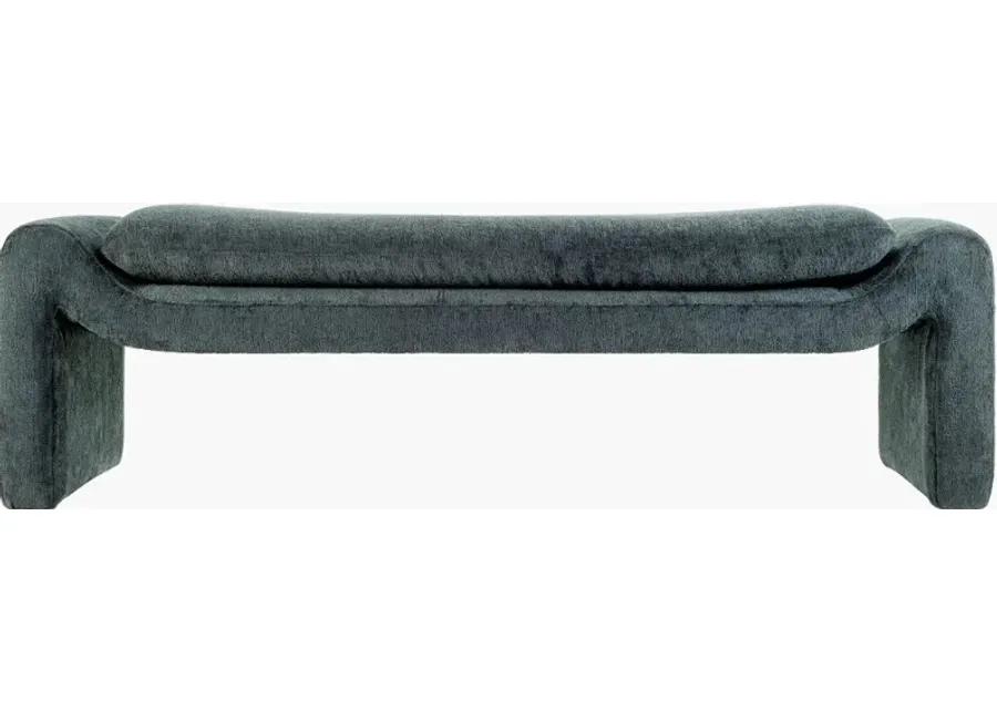 Cascadia Teal Curved Bench