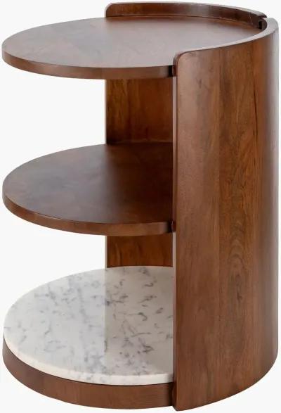 Gerald Wood and Marble End Table