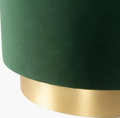 Roxeanne Green Velvet Ottoman