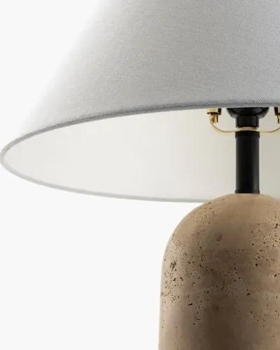 Agate Travertine Accent Table Lamp