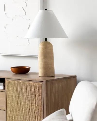 Agate Travertine Accent Table Lamp