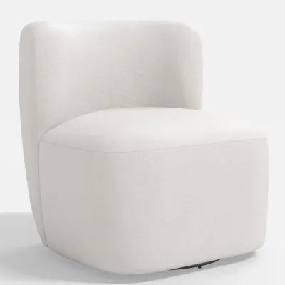 Neko Velvet Light Gray Swivel Chair