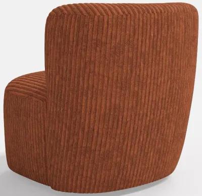 Neko Corded Velvet Rust Swivel Chair