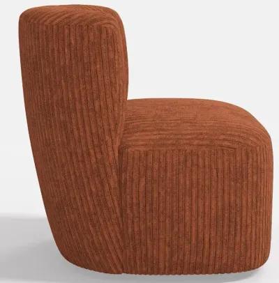 Neko Corded Velvet Rust Swivel Chair