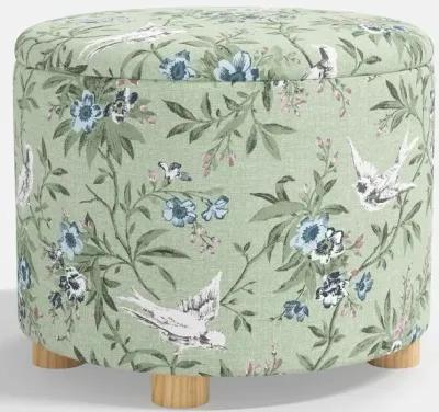 Bria Menagerie Sage Storage Ottoman