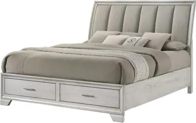 Jace White Queen Storage Bed