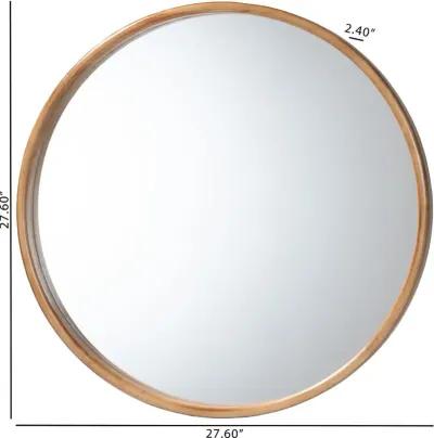 Tazara Natural Round Wall Mirror