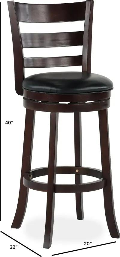 Harper Dark Cherry Swivel Bar Stool