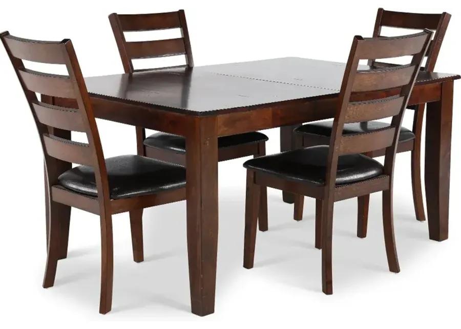 Kona Brown 5 Piece Expanding Dining Set