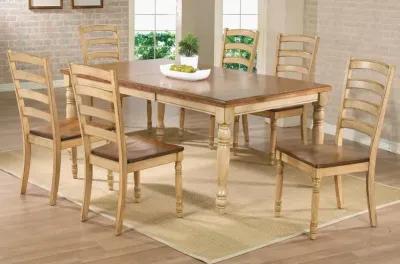 Quails Run Light Brown Two Tone Dining Room Table