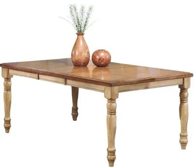 Quails Run Light Brown Two Tone Dining Room Table