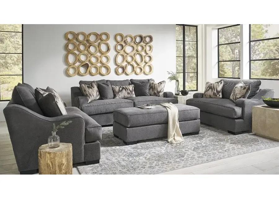 Spartan Gray Ottoman