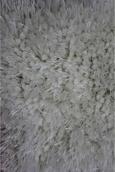 Viscose 5 x 7 White Area Rug