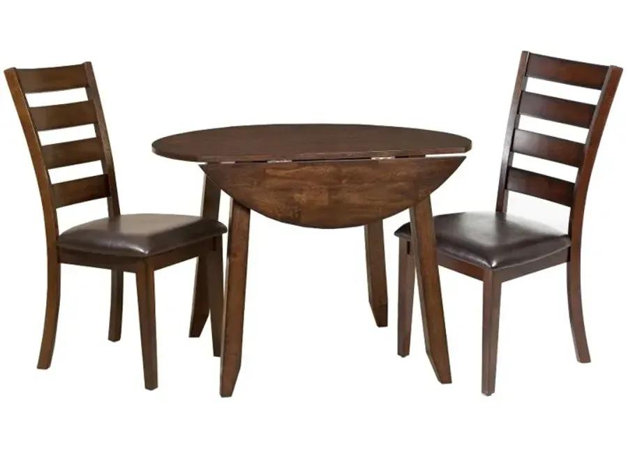 Kona Brown 3 Piece Round Dining Room Set