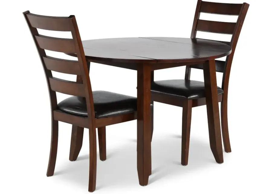 Kona Brown 3 Piece Round Dining Room Set