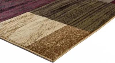 Elegance 8 x 10 Brown, Red, and Green Area Rug