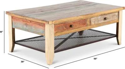 Tanmeron Pine Two Tone Wood Coffee Table