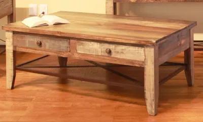 Tanmeron Pine Two Tone Wood Coffee Table