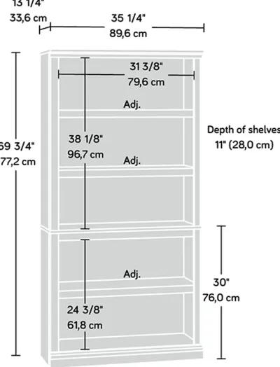 Cinnamon Cherry 5-Shelf Bookcase - Storage