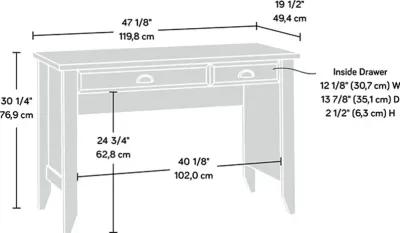 Soft White Computer Desk - Shoal Creek