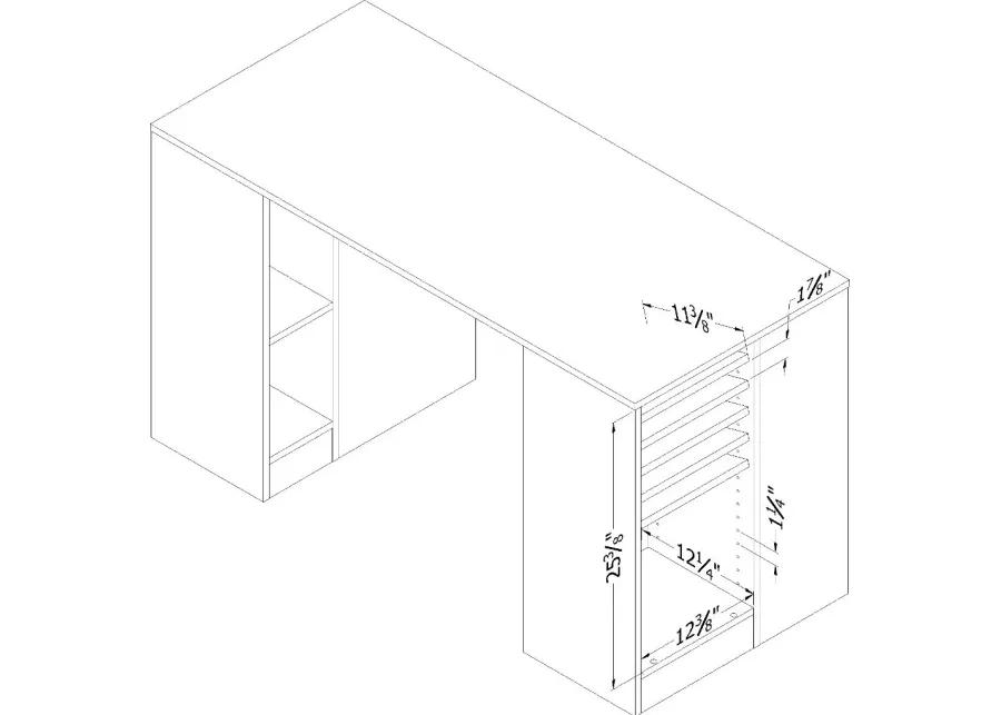 Artwork White Craft Table with Storage - South Shore