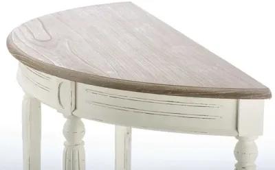 Traditional French White Accent Table - Vologne