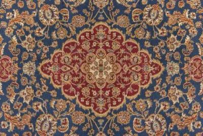 Sensation 8 x 11 Large Navy Blue and Red Area Rug