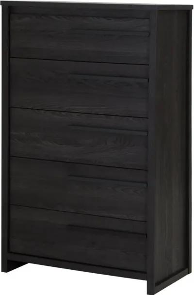 Tao Gray Oak 5-Drawer Chest - South Shore