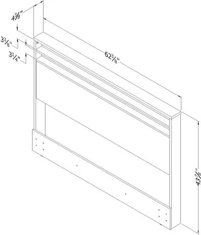 Tao Gray Oak Queen Headboard (60 Inch) - South Shore