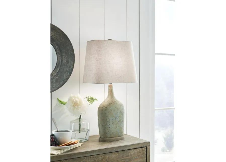 Maribeth Table Lamp Set in Green by Ashley Express