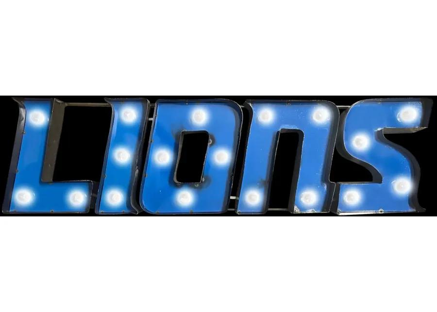 NFL Lighted Recycled Metal Sign in Detroit Lions by Imperial International