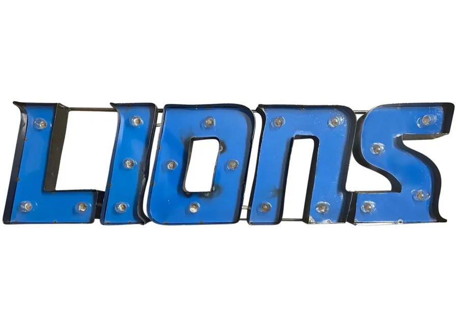 NFL Lighted Recycled Metal Sign in Detroit Lions by Imperial International