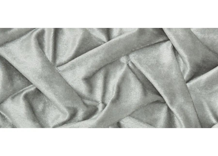 Nourison Velvet Pleated Waves Throw Pillow in Light Gray by Nourison