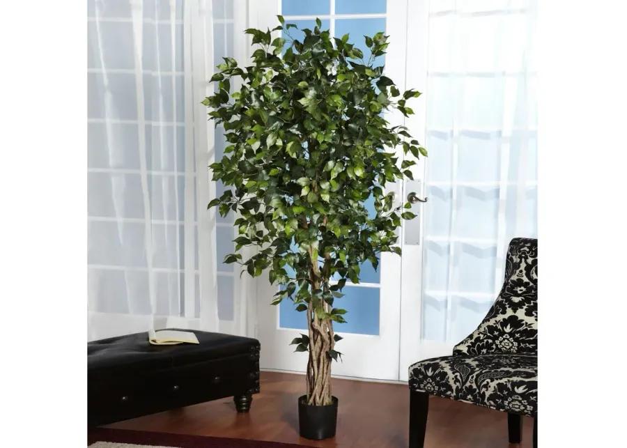 Palace Style Ficus Artificial Tree in Green by Bellanest