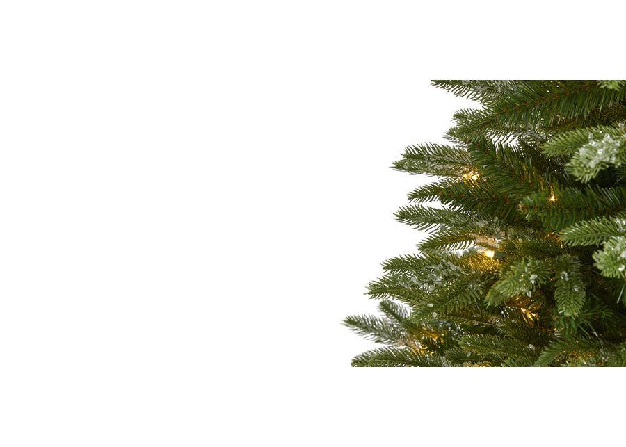 5ft. Pre-Lit Snowed Grand Teton Artificial Christmas Tree in Green by Bellanest