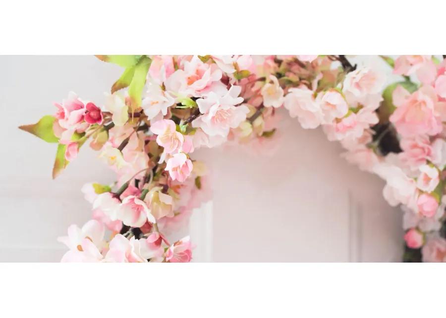 24in. Cherry Blossom Wreath in Pink by Bellanest