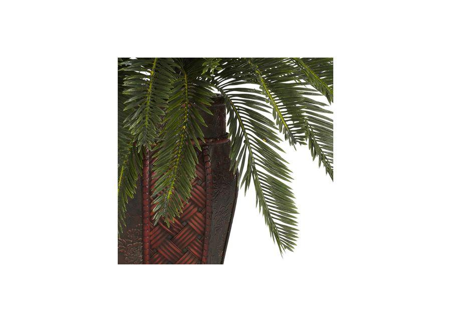 Double Cycas with Vase Silk Plant in Green by Bellanest