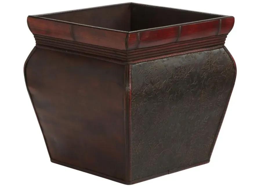 Square Planters with Rim- Set of 4 in Brown by Bellanest
